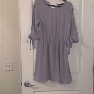 Lilac long sleeve tie dress